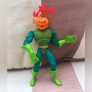 Spiderman Action Figure Jack o lantern toy biz Marvel super Comics vintage